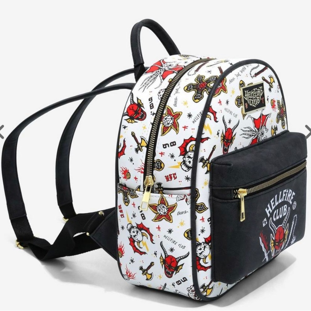 Mini Backpack Hellfire Stranger Things Eddie Munson Season 4 - Picture 2 of 7